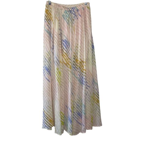 FREE PEOPLE TRUE TO YOU MULTICOLOR SHEER MAXI SKIRT SIZE XS/TP - Picture 2 of 6